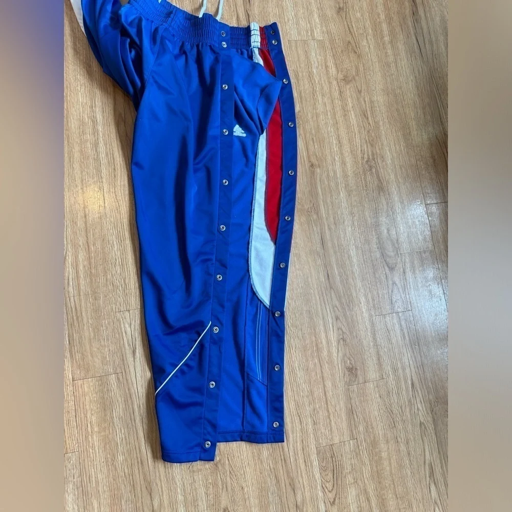 Kansas University break away snap basketball pants by Adidas size S